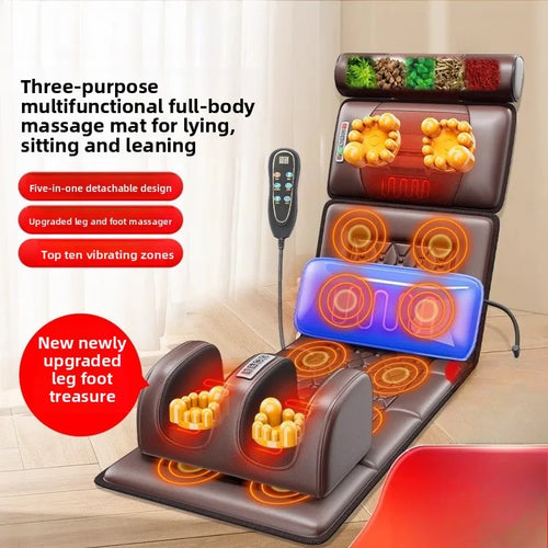 Full Body Electric Massage Mat with Heat Therapy - Tidesmit Back Massage Instrument Tidesmit