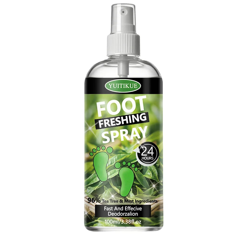 Tidesmit YUITIKUE Tea Tree foot deodorant spray for long-lasting odor elimination and refreshing shoes and feet.