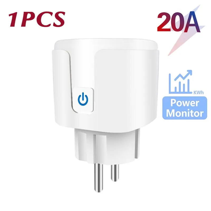 Tidesmit WiFi Smart Plug 20A with App Power Monitor for Home Automation 20A Power Monitor Tidesmit