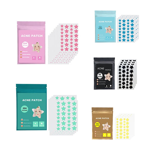 Tidesmit 112 PCS colorful star acne patches for invisible and effective pimple removal and skin care.
