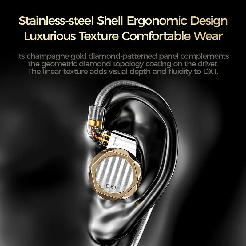 LETSHUOER DX1 11mm Dynamic Driver HiFi In-Ear Monitors by Tidesmit Tidesmit