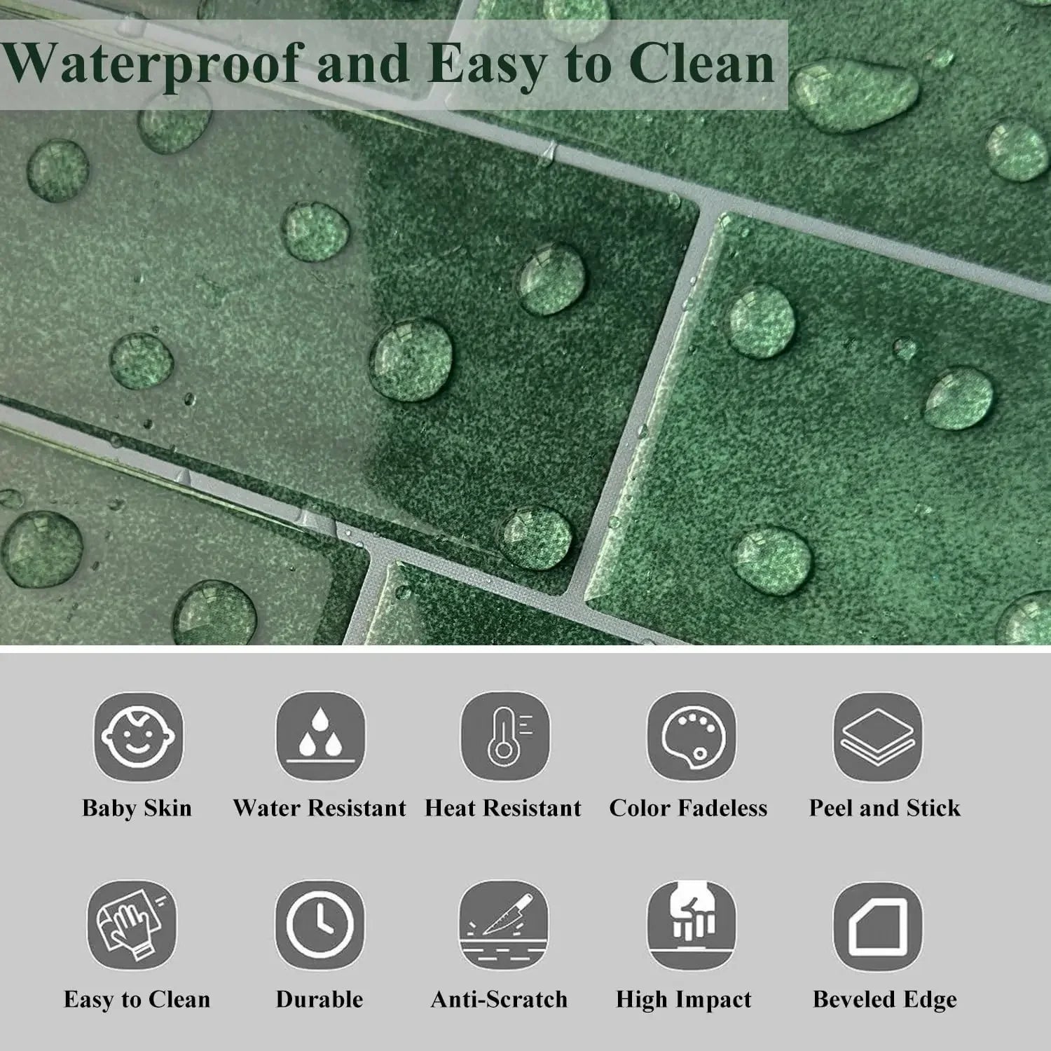 10pcsPeel and Stick Backsplash Tile for Kitchen 3D Waterproof Self Adhesive Wall Tile for Kitchen Bathroom Laundry Room
