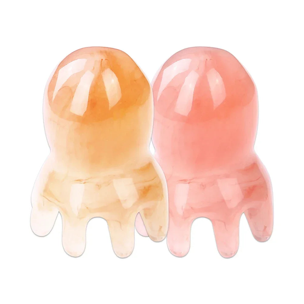Octopus Head Massager for Scalp Relaxation and Stress Relief Relaxation Treatment Yellow PINK Tidesmit