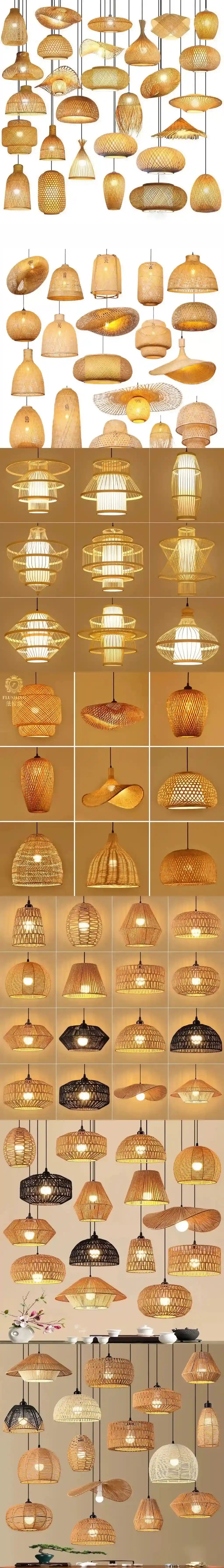 Wabi Sabi Rattan Pendant Light: Adjustable LED Bamboo Ring Light Tidesmit