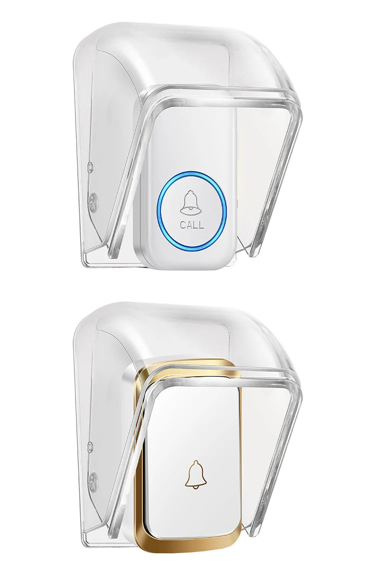 CACAZI Waterproof Cover For Wireless Doorbell Button Smart Ring Chime Button PC Transparent Outdoor Rain-cover Home Case New