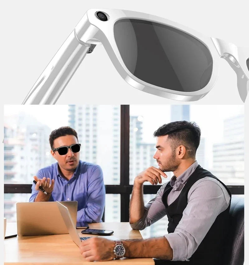 Smart Glasses AI Camera with Bluetooth Audio and Voice Translation Tidesmit