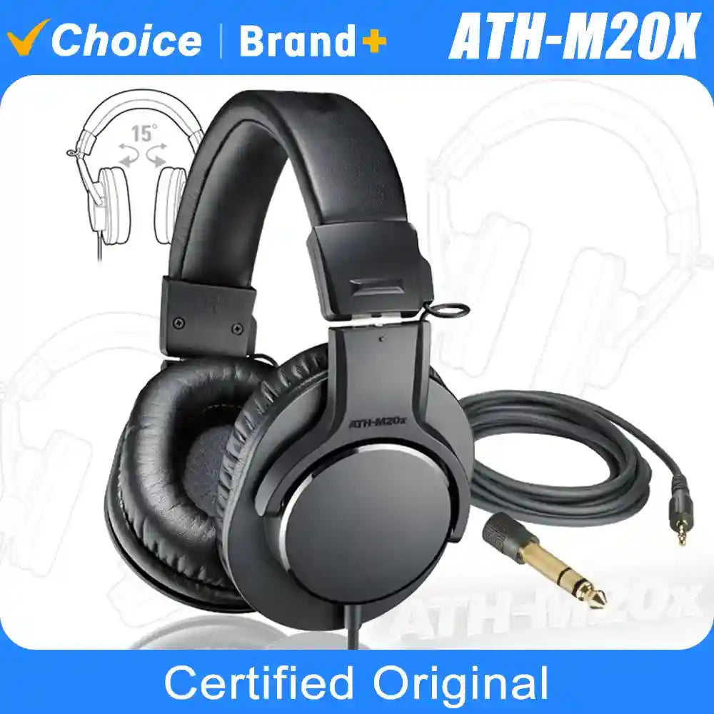 Audio-Technica ATH-M20X Professional Studio Monitor Headphones ATH-M20X Tidesmit