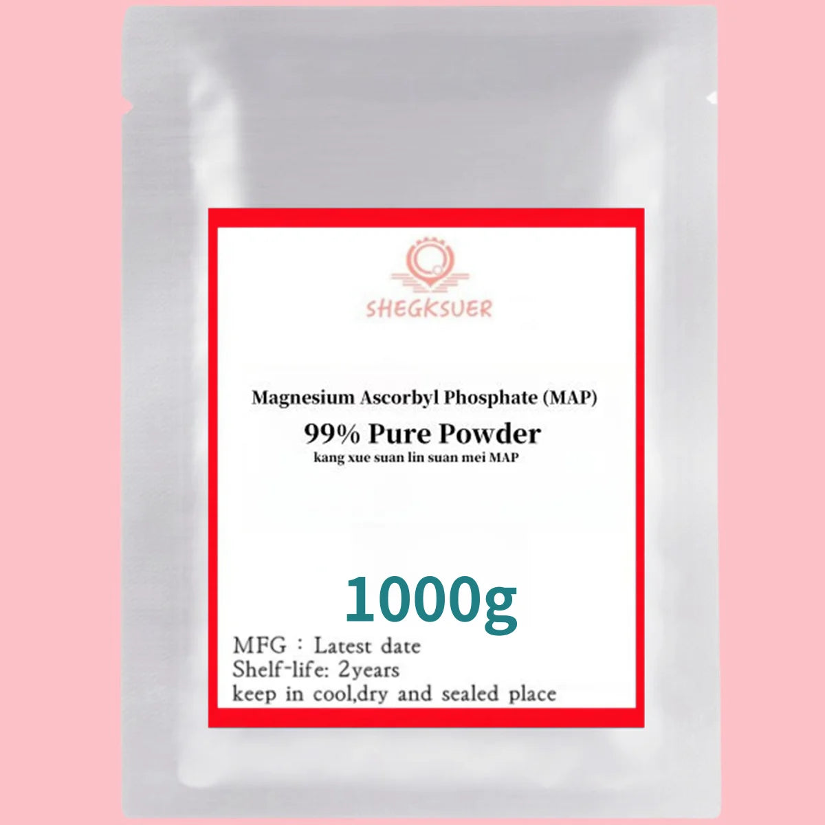 Cosmetic Grade 50g-1000g Magnesium Ascorbyl Phosphate (MAP) 99% pure powder