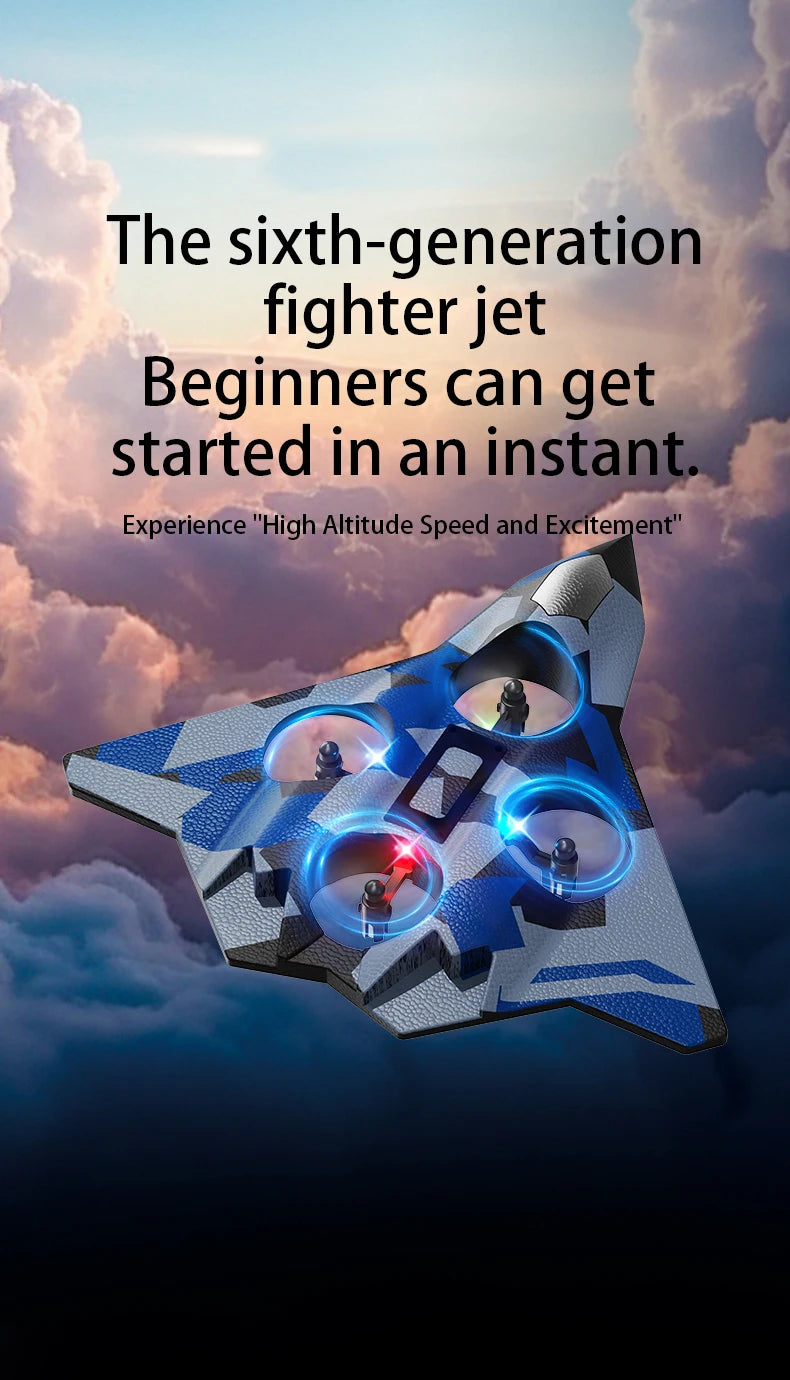 RC Foam Fighter Jet 6CH Stunt Drone - Durable EPP Foam - Tidesmit Tidesmit
