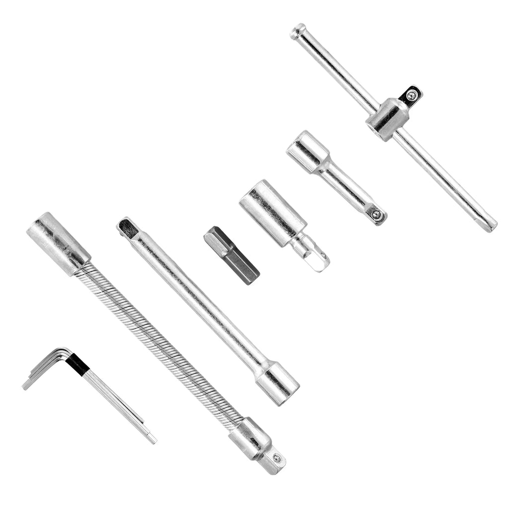 Podofo 46pcs Car Repair Tool Kit NEW Car Repair Tool Kit Socket Set Car Repair Tool Ratchet Torque Screwdriver For Bicycle