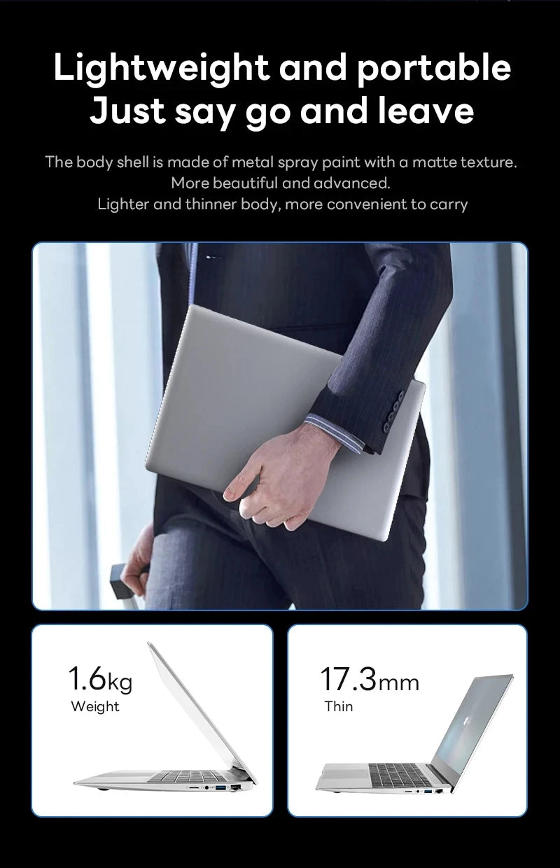 2026 New 14.1" Laptop Computer Intel Core i9 10980HK Windows 11 Pro 16GB RAM 1TB M.2 SSD Gaming Notebook WiFi6 Portable Laptop