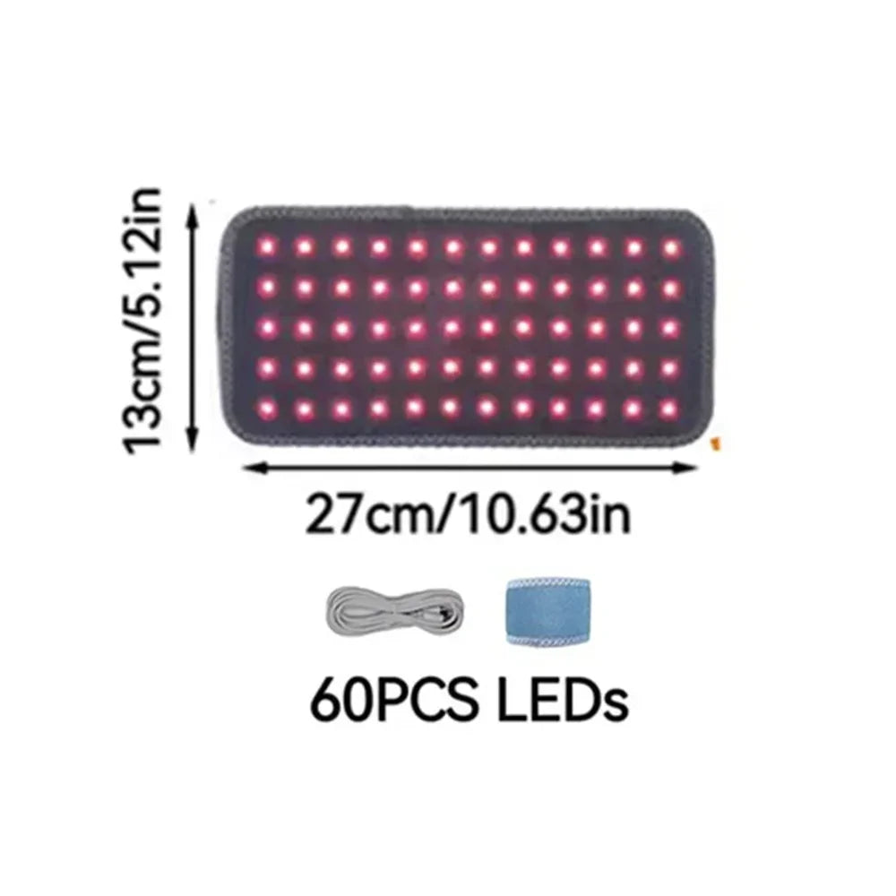Infrared LED Red Light Therapy Belt for Body 850nm+660nm Light Wave Recovery Muscle Pain Wound Repair Relief Shoulder Wrap