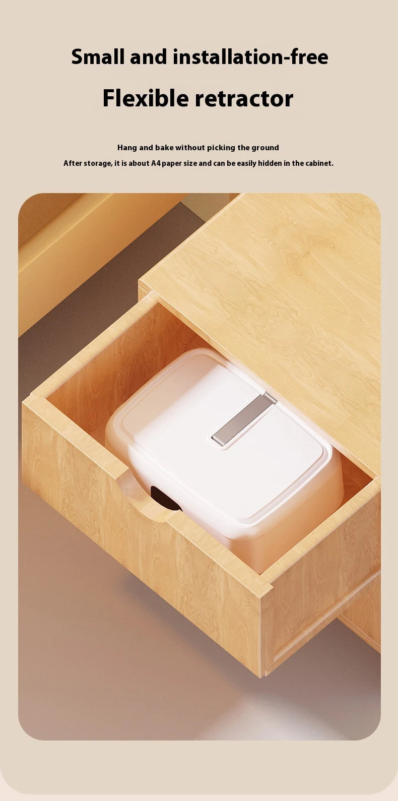 Tidesmit portable foldable laundry dryer machine featuring a compact electric unit with hanging bag and timer setting