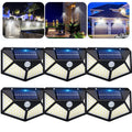 Solar Wall Lamp Outdoor Solar 100 LED Light 4 Sided Luminous Motion Sensor Waterproof Sunlight Garden Courtyard Decor Lighting