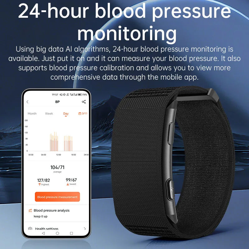 VWAR No Screen Health Smart Bracelet ECG+PPG Blood Pressure Heart Rate Sleep 24h Monitoring Fitness Tracker Smartwatch Men Women