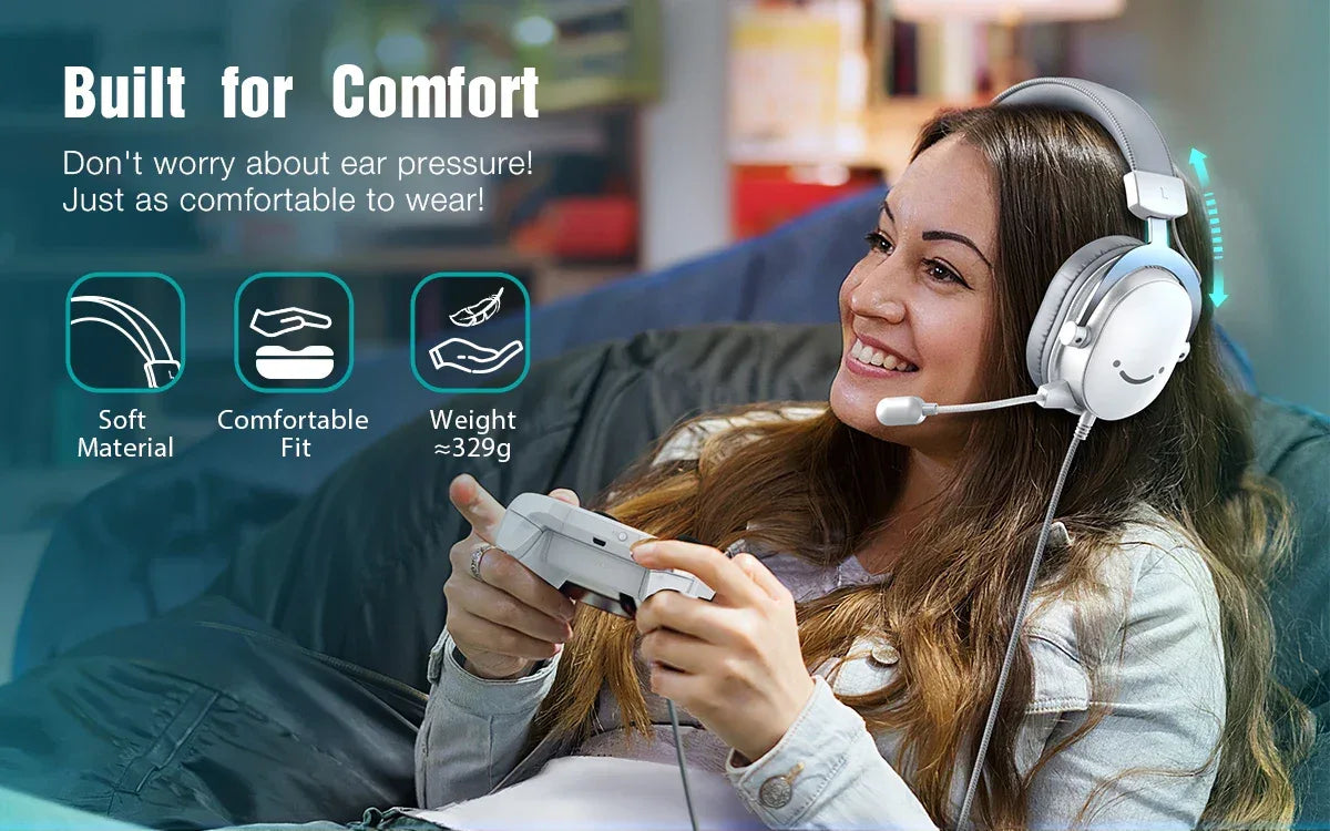 USB Gaming Headset 7.1 Surround Sound - Over-Ear Wired Audio by Tidesmit Tidesmit