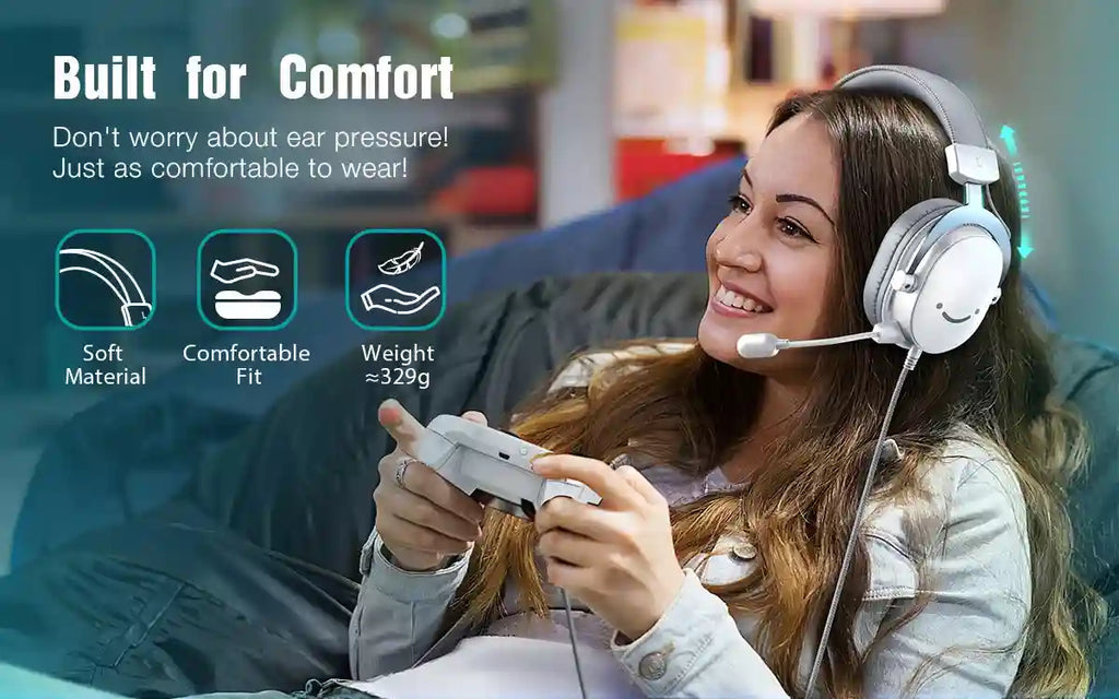 USB Gaming Headset 7.1 Surround Sound Wired PC PS5 H9W Tidesmit