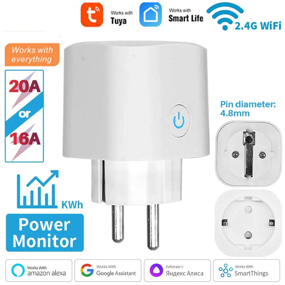 Tidesmit WiFi Smart Plug 20A with App Power Monitor for Home Automation Tidesmit