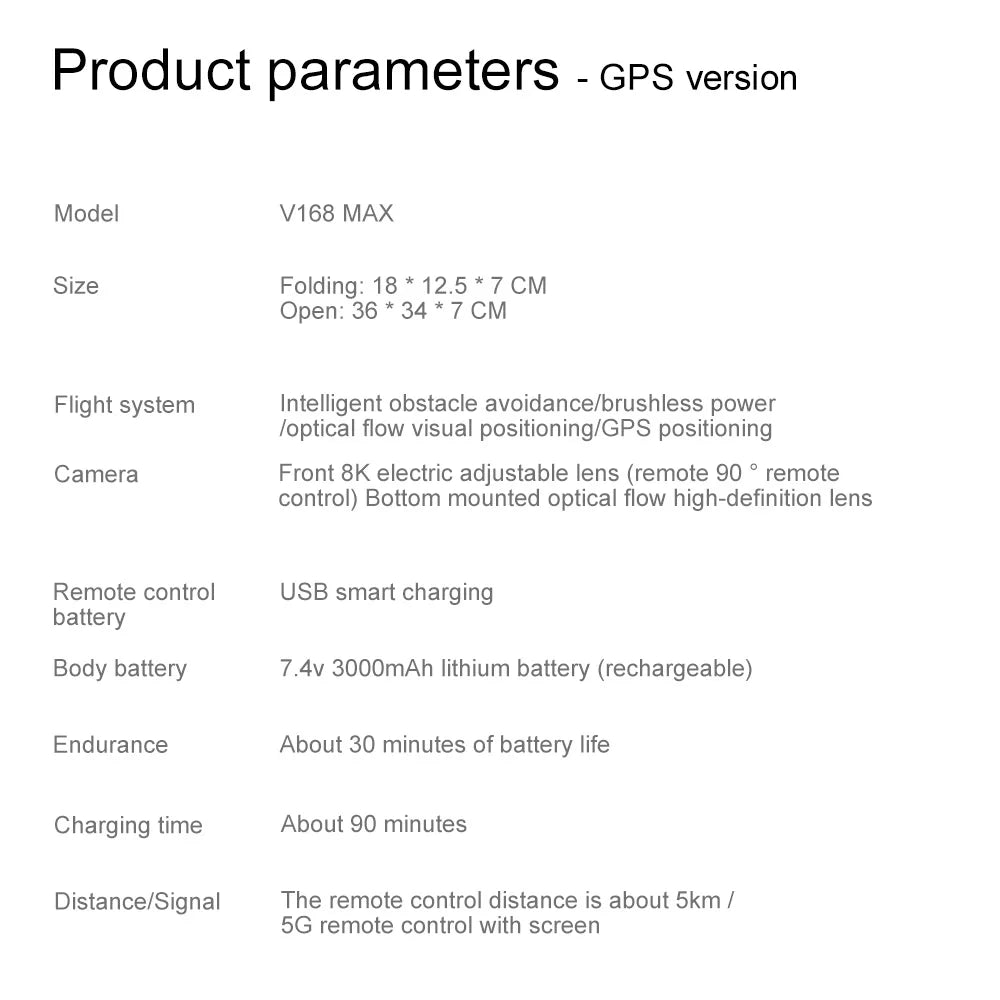 Tidesmit 8K GPS Drone with Camera, Brushless Motor & Foldable Frame Tidesmit