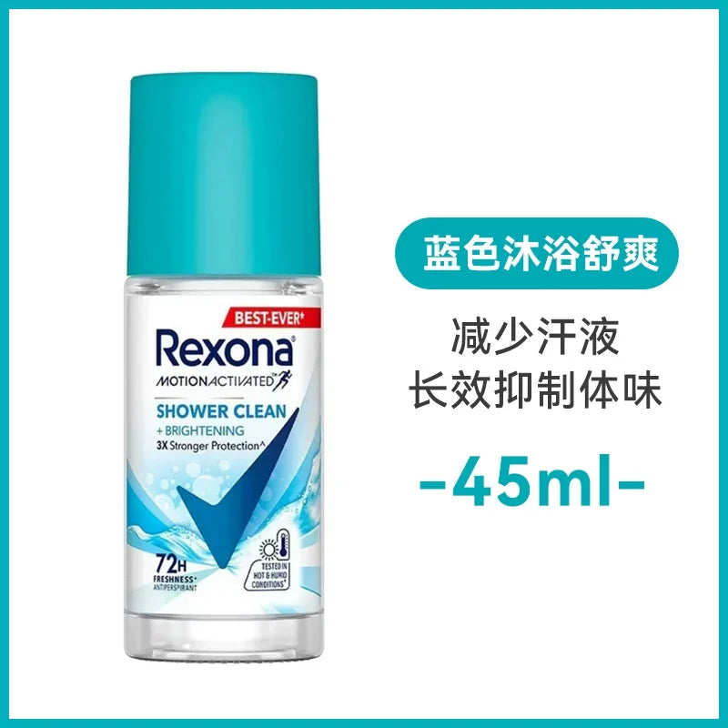 Rexona Roll-On Antiperspirant for women with floral scent, 45ml long-lasting deodorant by Tidesmit, Thailand formula.