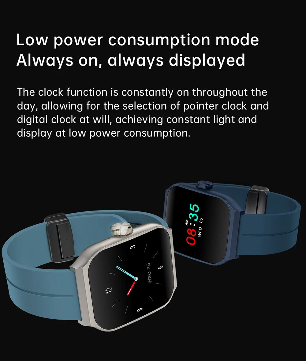 YLL-HRS H99 Smart Fitness Tracker Watch Exercise Record Heart Rate Monitor Sleep Tracker Custom Dial Chronograph Alarm Clock
