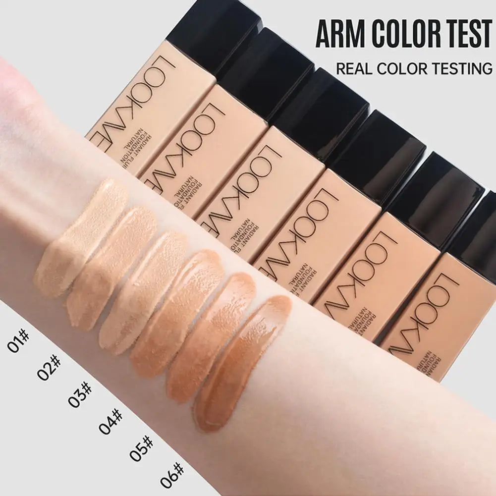 Tidesmit long lasting full coverage matte liquid foundation texture close-up for natural moisturizing face makeup
