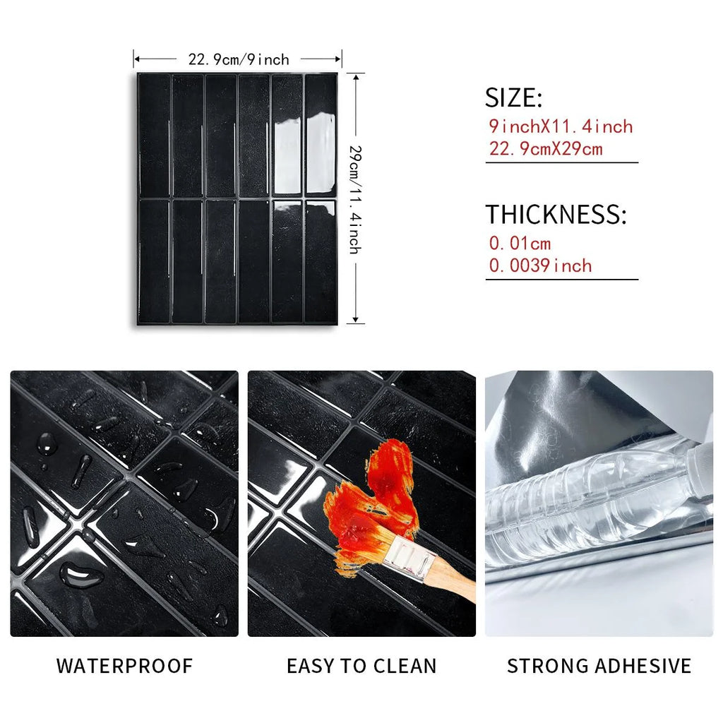 Backsplash Tile for Kitchen Peel and Stick, Self Adhesive Stick on Subway Tiles for Kitchen, Bathroom