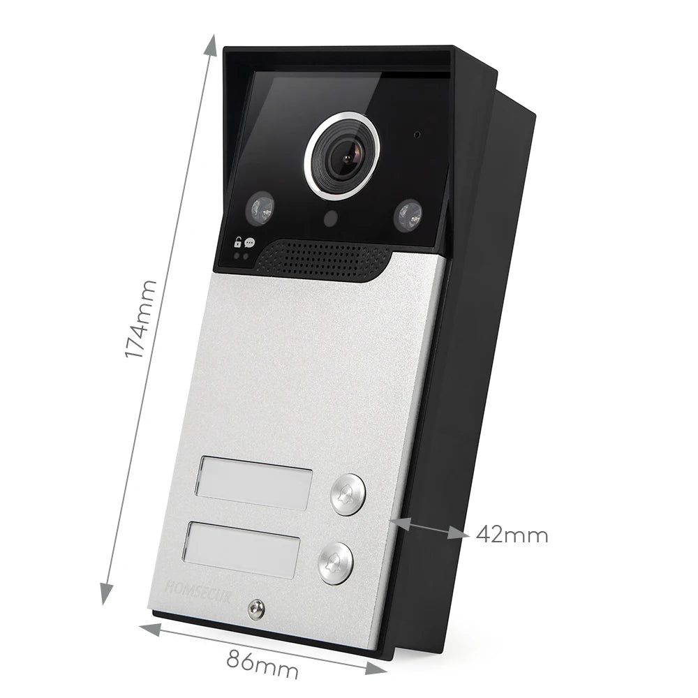 XC112F-2 HD Waterproof Doorbell Camera with 2 Call Buttons for XSL 4 Wire 1080P Video Door Phone Intercom Home Security 2 Flats