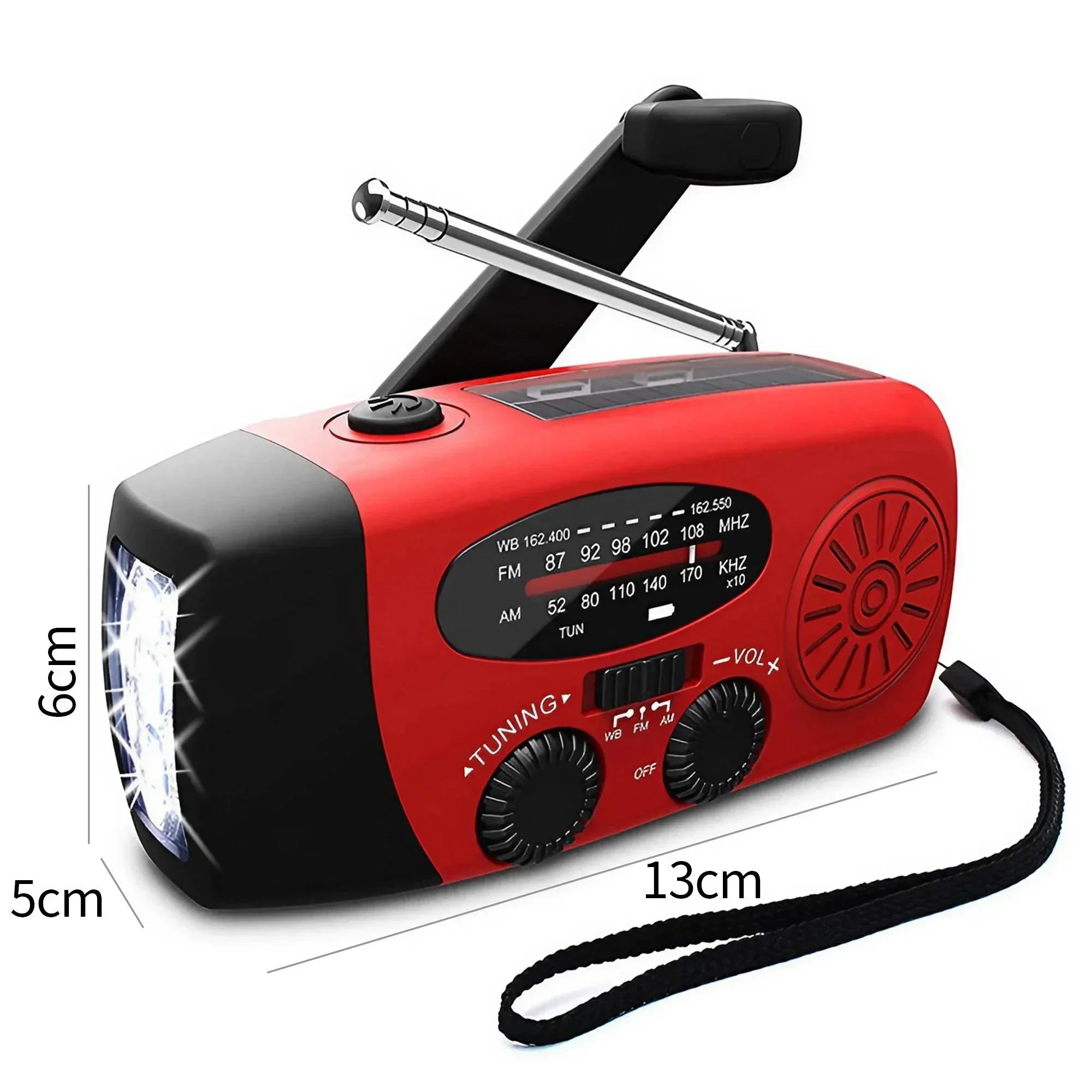 STONEGO 2000mA Outdoor Emergency Radio Portable Power Generation Radio Disaster Prevention Solar Hand Crank Radio AM/FM Radio