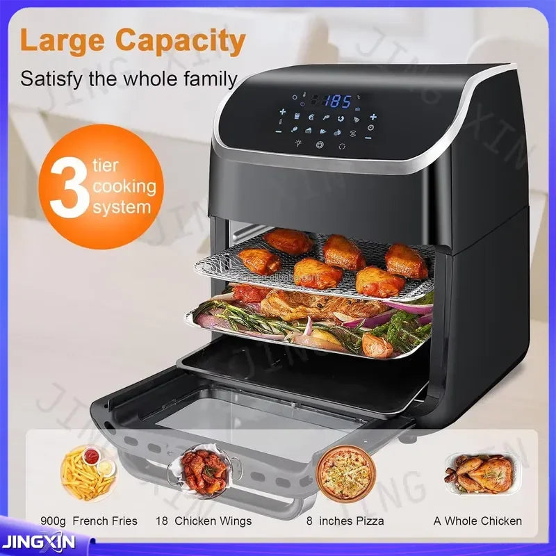 custom for 12L 14L 18L 20L Air Fryer Oven Digital Electric Deep Fryer Household Kitchen Appliance Large Capacity Oil Free