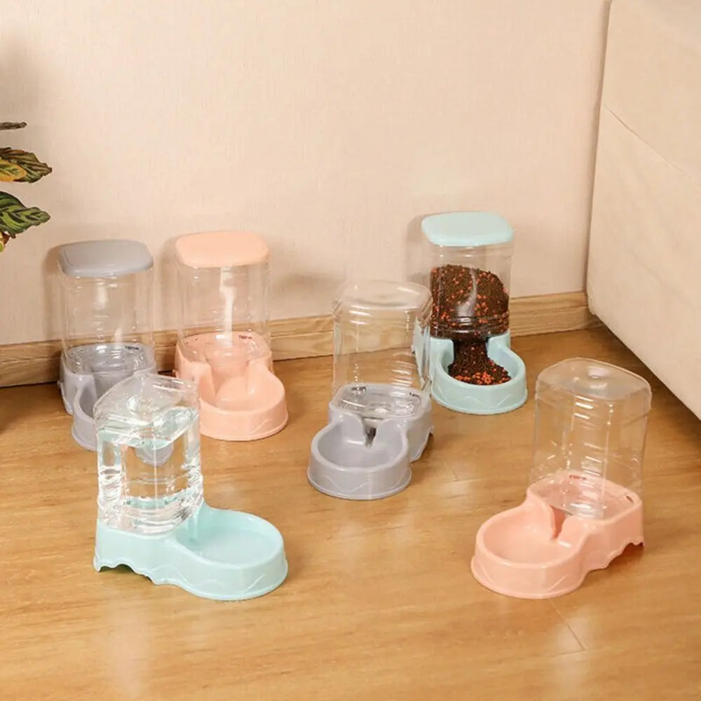 26pcs3.8L PP Material Pet Feeder Pet Water Fountain Drink Bowl Automatic Pet Feeder Large Cat Dog Food Dispenser