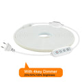 Dimmable 220V COB LED Neon Strip Light 4key Controller EU Plug Flex Tube 3000K 4000K 6000K for Staircase Bar Counter Lighting