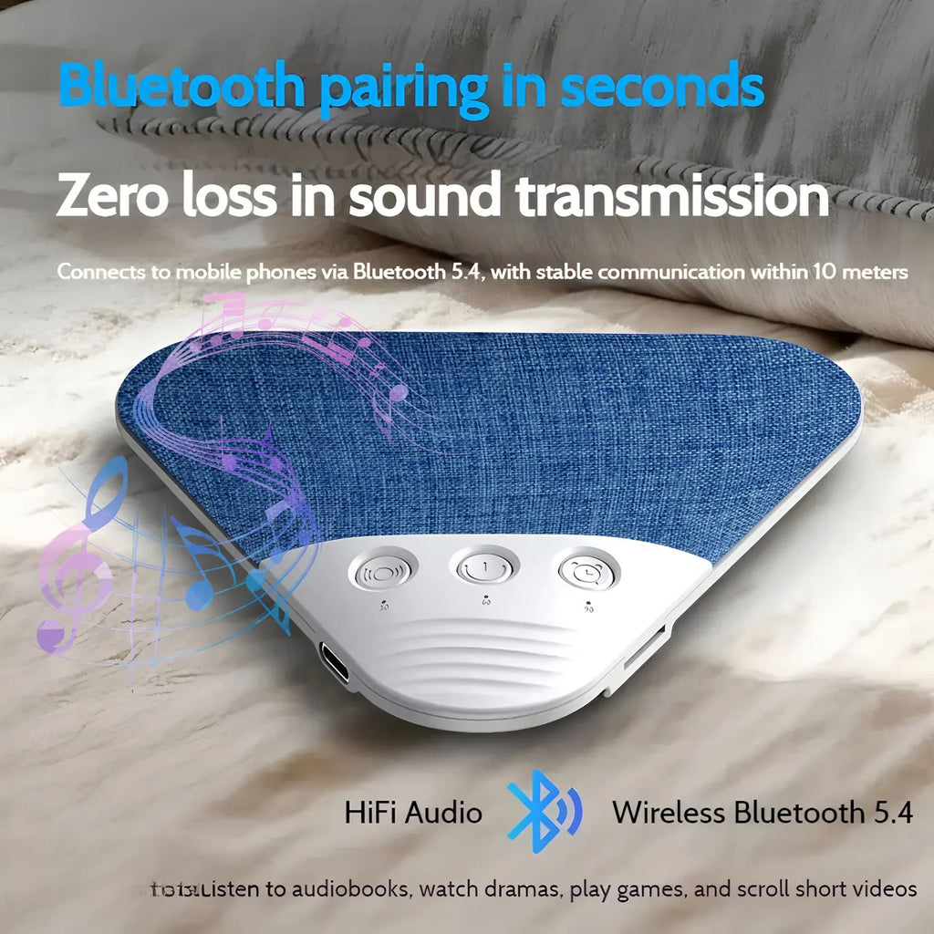 New Under Pillow Sleep Speaker Ultra Slim HiFi Noise Reduction Bone Conduction Sound Machine for Deep Sleep Relaxation 2026