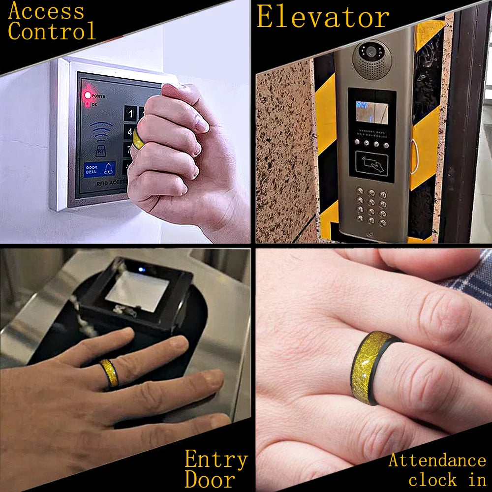 RFID Smart Health Ring with T5577 Chip - Gold & Silver Tidesmit Tidesmit
