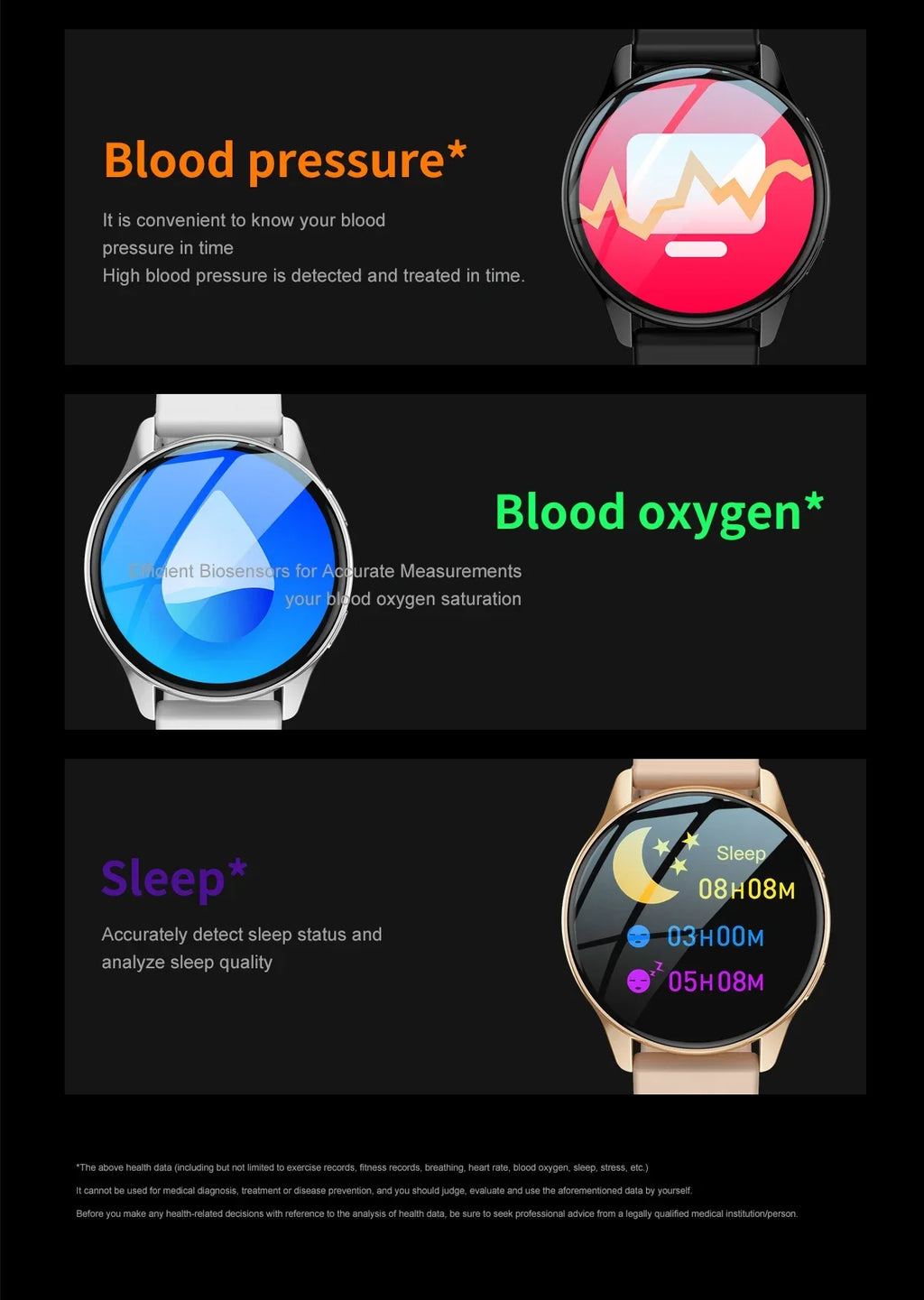 New Women Bluetooth Call Smart Watch HeartRate Blood Pressure Monitoring Smartwatches IP67 Waterproof Men Smartwatch+Box
