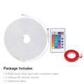 5V USB RGB LED Neon Strip Light 24key Remote Control Adhesive Tape 3535 108LED/m 6x12mm Waterproof Flexible Lamp Home Decoration