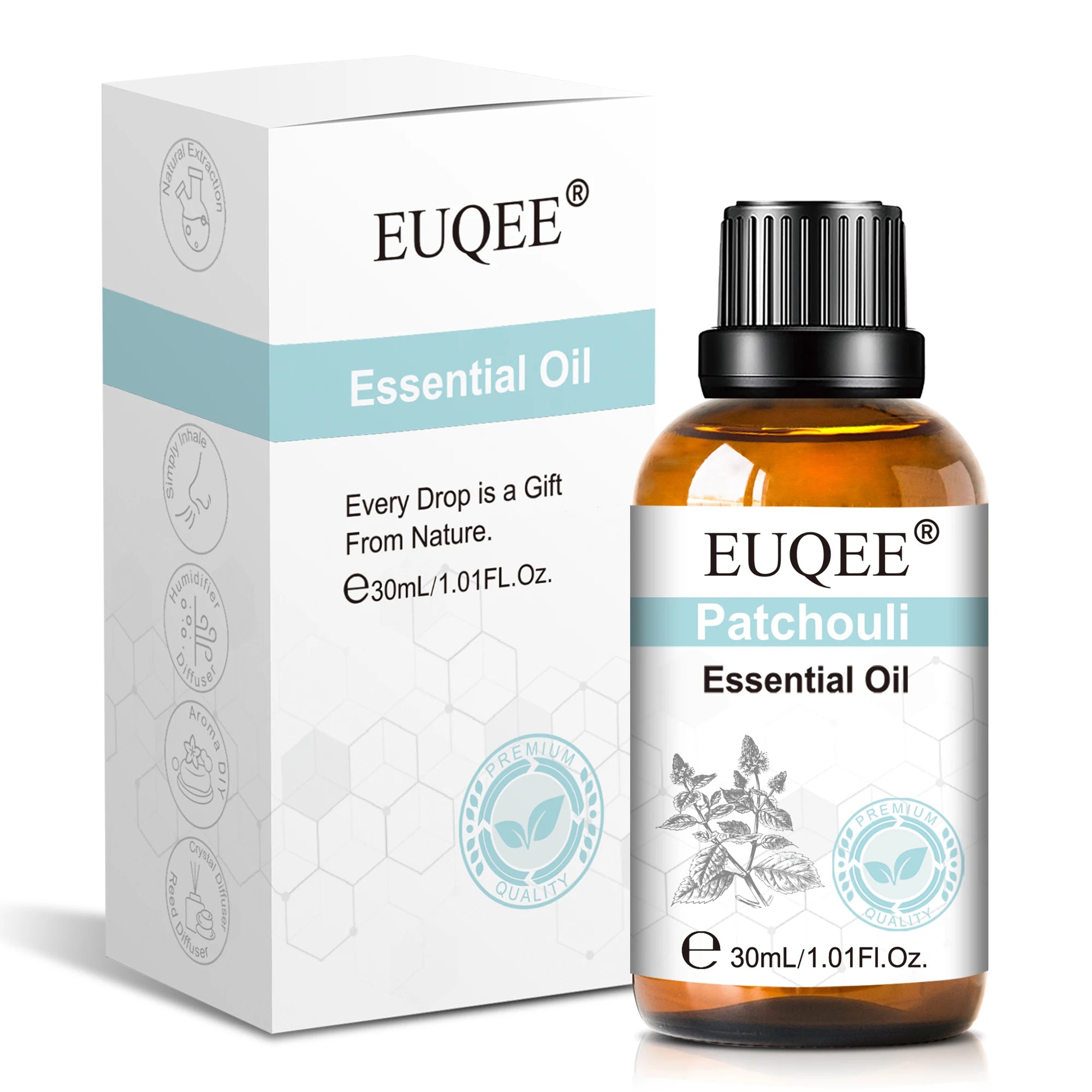 EUQEE 30ml Pure Essential Oils For Humidifier,Diffuser,Candle Making-Vanilla Lavender Cinnamon Rose Aromatherapy Essential Oils