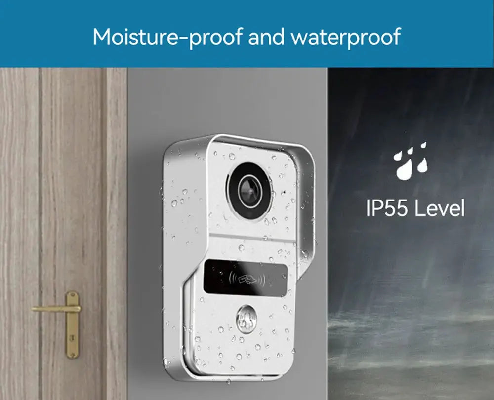 Tuya 7 inch LCD Wired Doorbell Wireless Wifi Smart Video Doorphone 2/3 Monitor HD 1080P Camera IC Card Unlock Intercom System