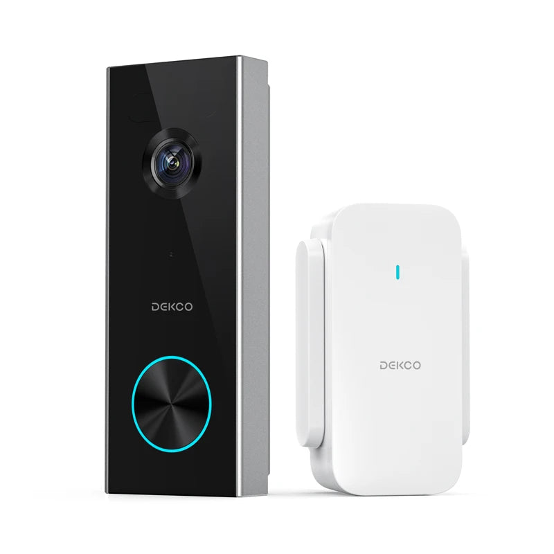 Dekco 3MP WiFi Doorbell 5000 mAh Battery Wireless Video Intercom AI Human Detection 2-way Audio Smart Door Bell Support Alexa