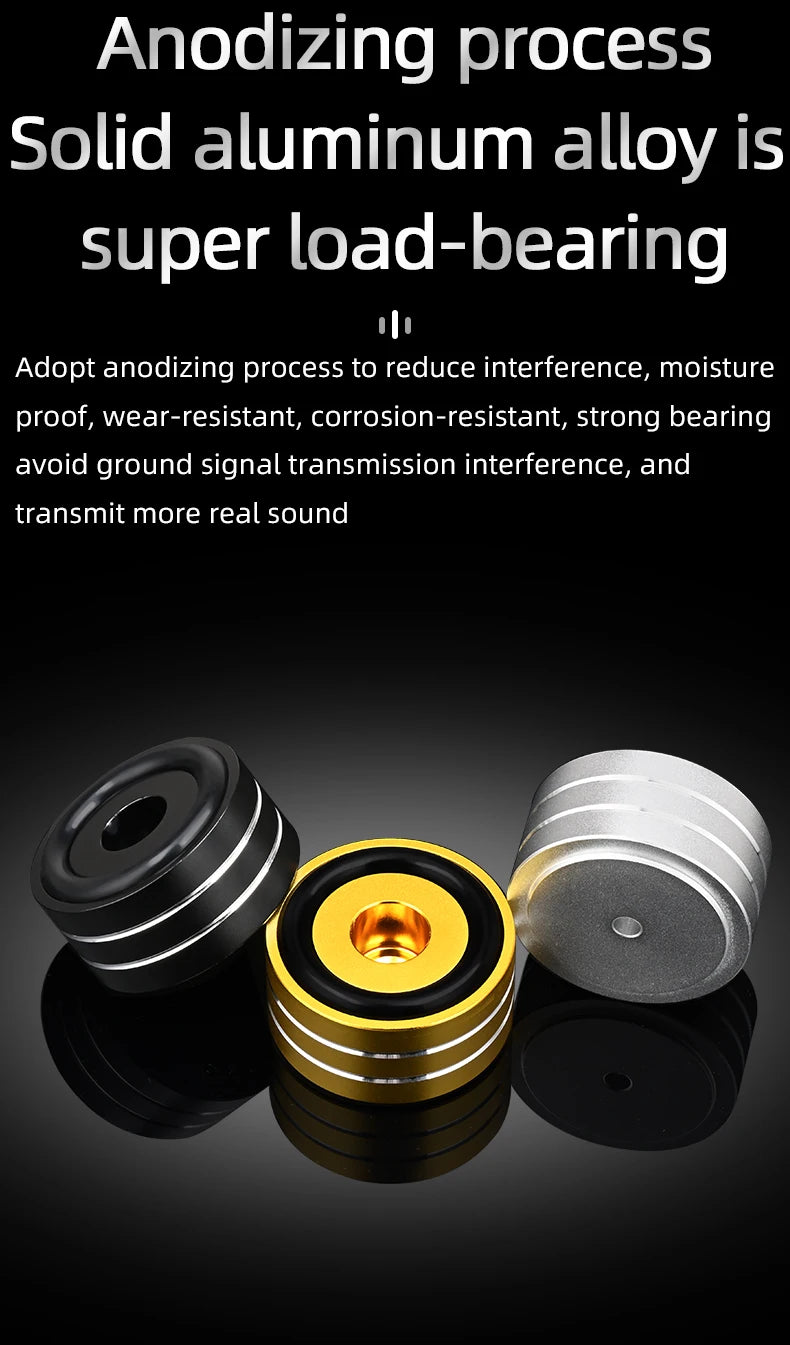 Super Premium 4PCS Hifi Speaker Spikes Stand Feet Pad Aluminum Alloy for Speaker DAC Shock Absorbing Foot Pad