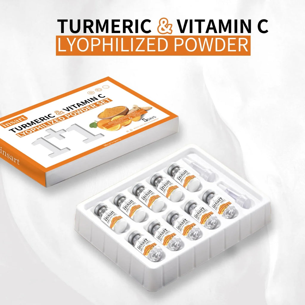 2 Boxes Turmeric Vitamin C Freeze-Dried Powder Set, Skincare Set Moisturizing, Holiday Gift for Women