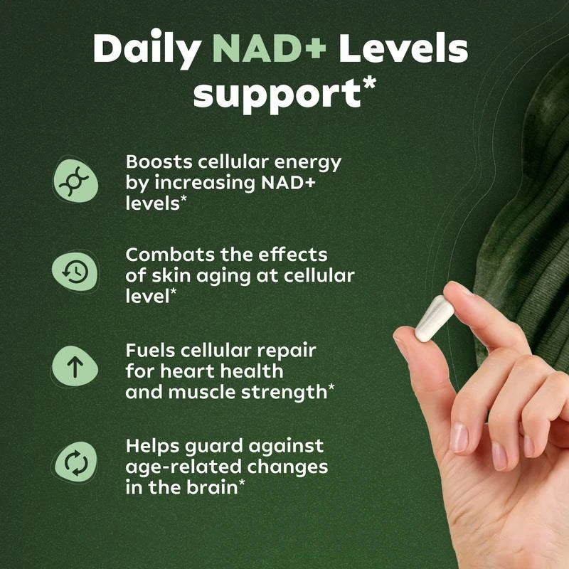 80/240/400Pills Pure NAD+ Nicotinamide Nucleoside 900mg Resveratrol Supplement Vegetarian Capsules Anti-aging