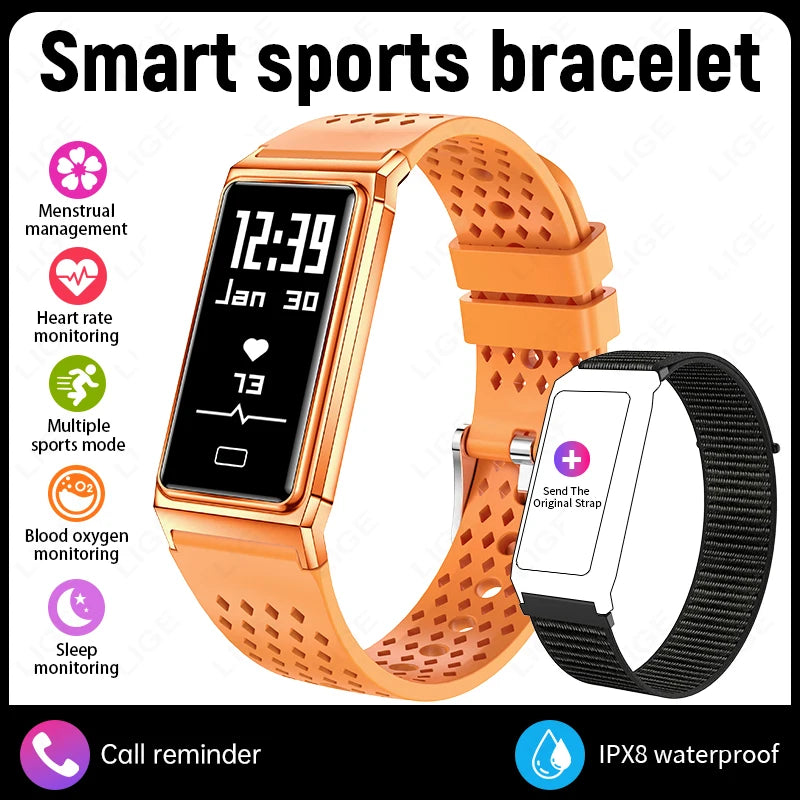 New Call Reminder Smart Watch Men Women Sports Fitness Tracker Smart Bracelet IPX8 Waterproof Heart Rate Sleep Monitor Pedometer