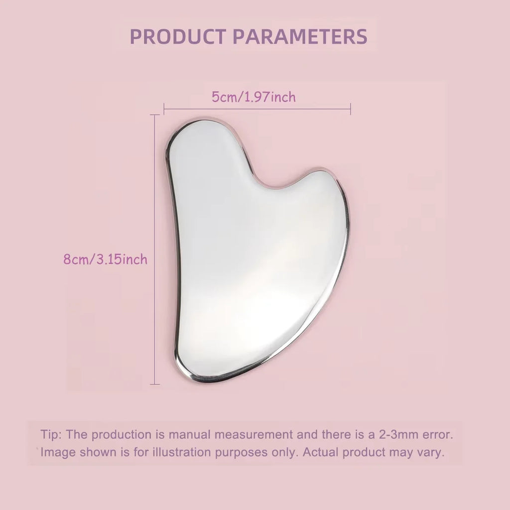 Stainless Steel Gua Sha Tool - Facial Lifting and Deep Tissue Massage Body Shaping Massage Equipment heart Tidesmit