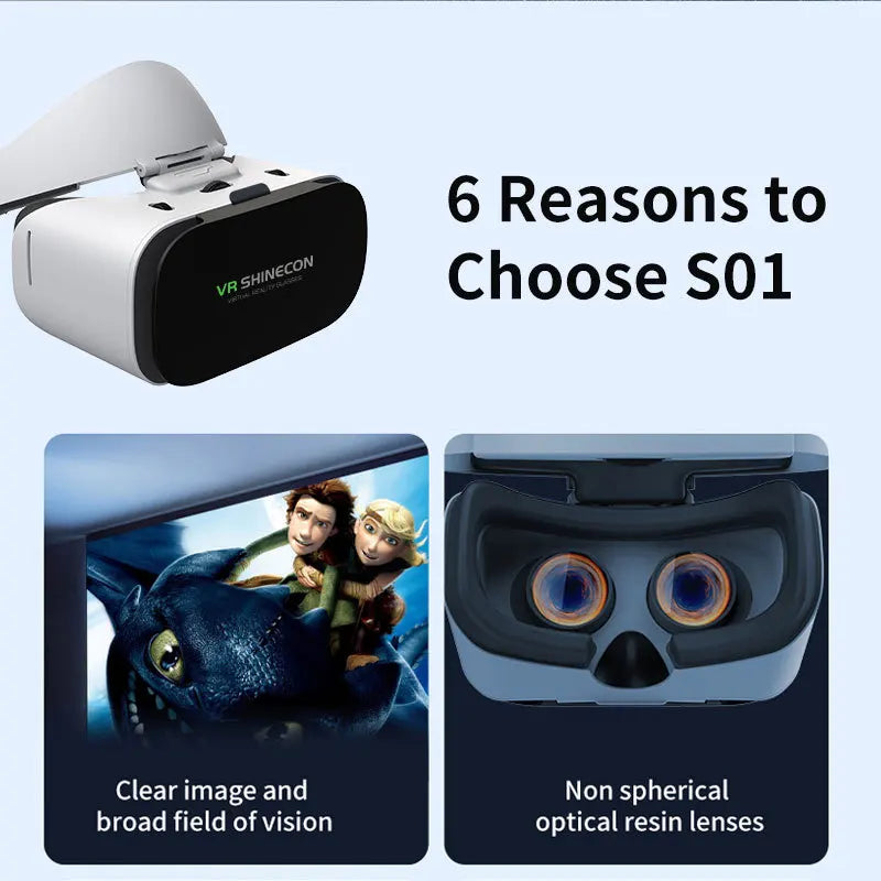 VR Headset for Smartphone 3D Experience - Adjustable G19 Model Tidesmit