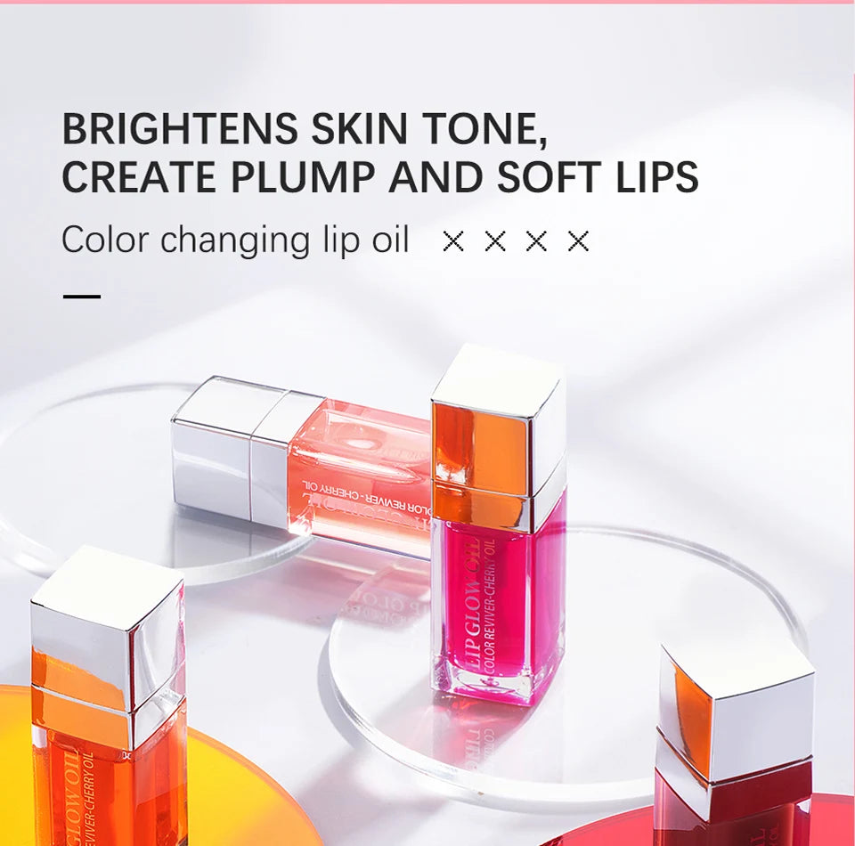 Crystal jelly moisturizing lip oil in vibrant tinted shades for a plump, glossy, and soft lip makeup finish.