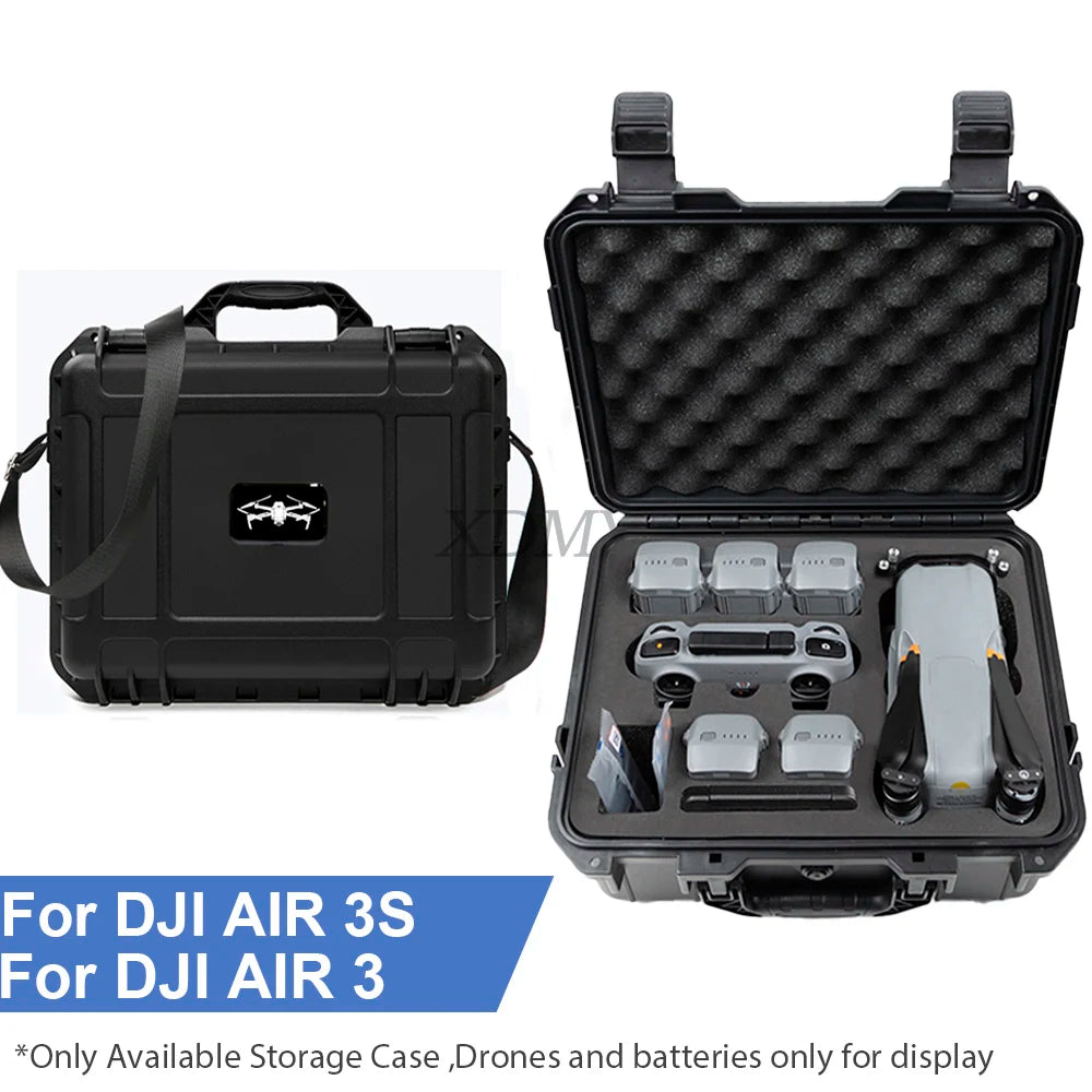 DJI Air 3 Waterproof Hard Case - Protective Portable Carrying Box Black Waterproof Box Tidesmit