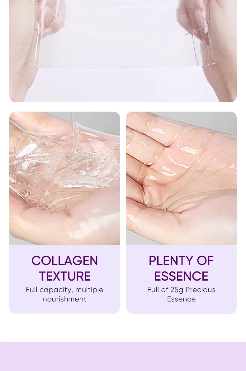 Collagen Anti Wrinkle Facial Mask Anti Aging Fade Fine Lines Firm Skin Moisturizing Brightening Smooth SkinCare Korean Cosmetics
