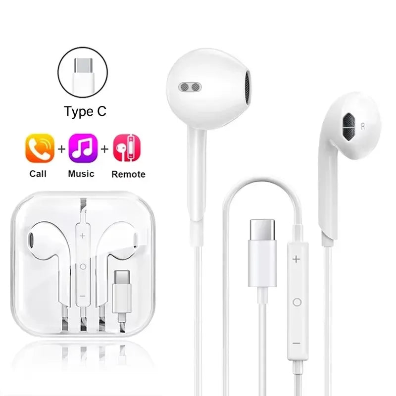 For Xiaomi Headphones Xiaomi Mi 14 13 12 11 in-ear Earphones Redmi Note 10 9 8 7 Type C 3.5mm Wired Headset Phone Accessories Type C Tidesmit