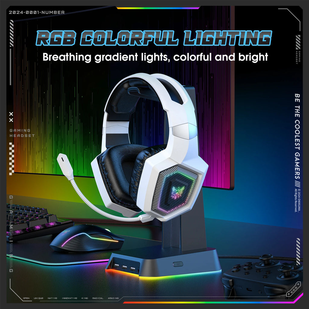 Wireless Gaming Headset with Active Noise Canceling - White Tidesmit Tidesmit
